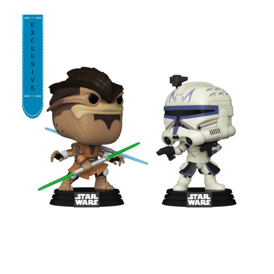 Funko: Star Wars: Clone Wars - Pong Krell Vs Captain Rex US Exclusive Pop! 2-Pack