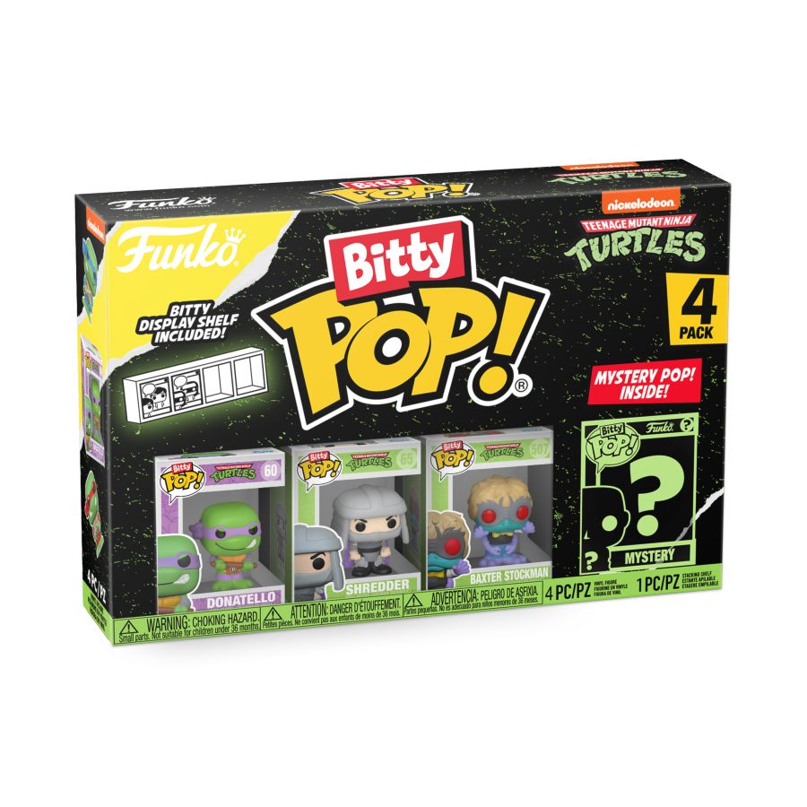 Funko: Teenage Mutant Ninja Turtles - Donatello Bitty Pop! 4-Pack