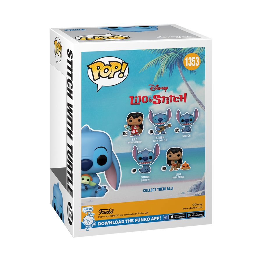 Funko: Lilo & Stitch - Stitch with Turtle Pop! Vinyl