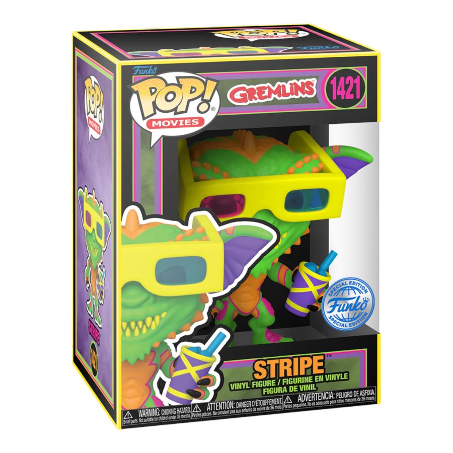 Funko: Gremlins - Stripe with Glasses US Exclusive Blacklight Pop! Vinyl