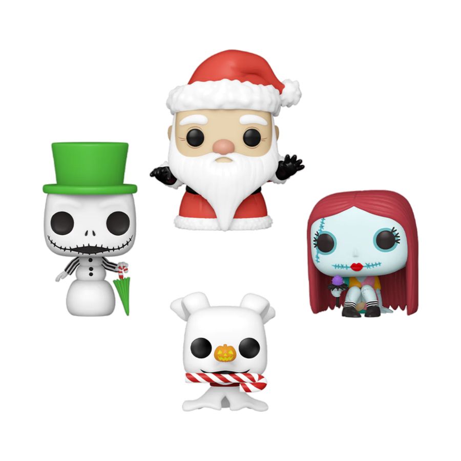 Funko: Nightmare Before Christmas - Tree Holiday US Exclusive Pocket Pop! 4-Pack Box Set