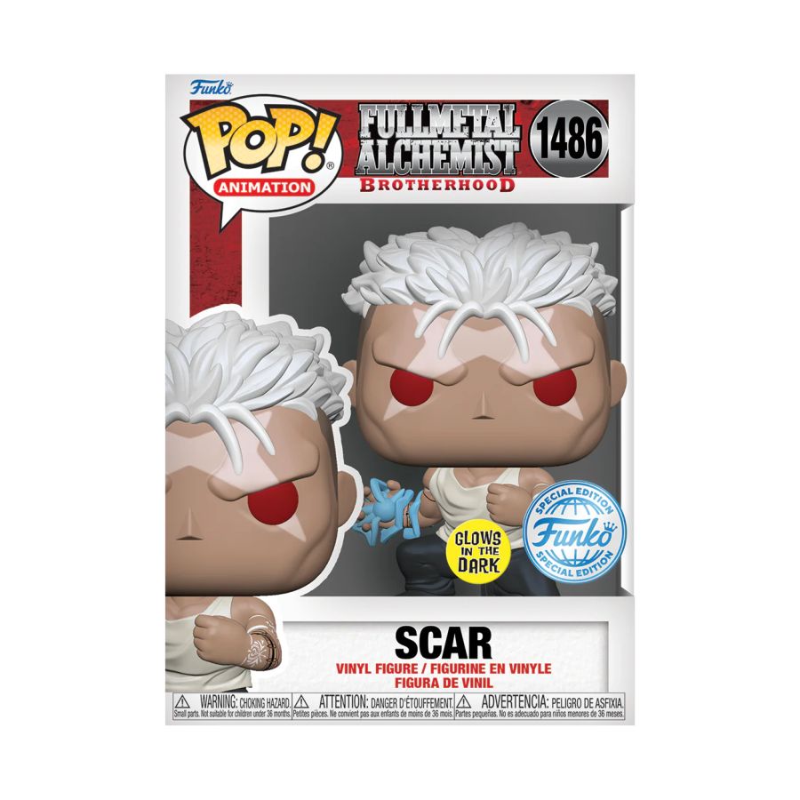 Funko: Fullmetal Alchemist: Brotherhood - Scar US Exclusive Glow Pop! Vinyl