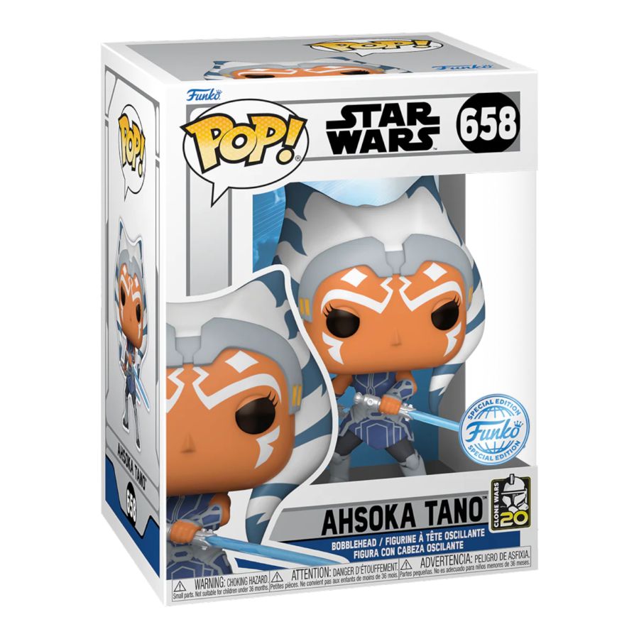 Funko: Star Wars: Clone Wars - Ahsoka Tano 20th Anniversary US Exclusive Pop! Vinyl