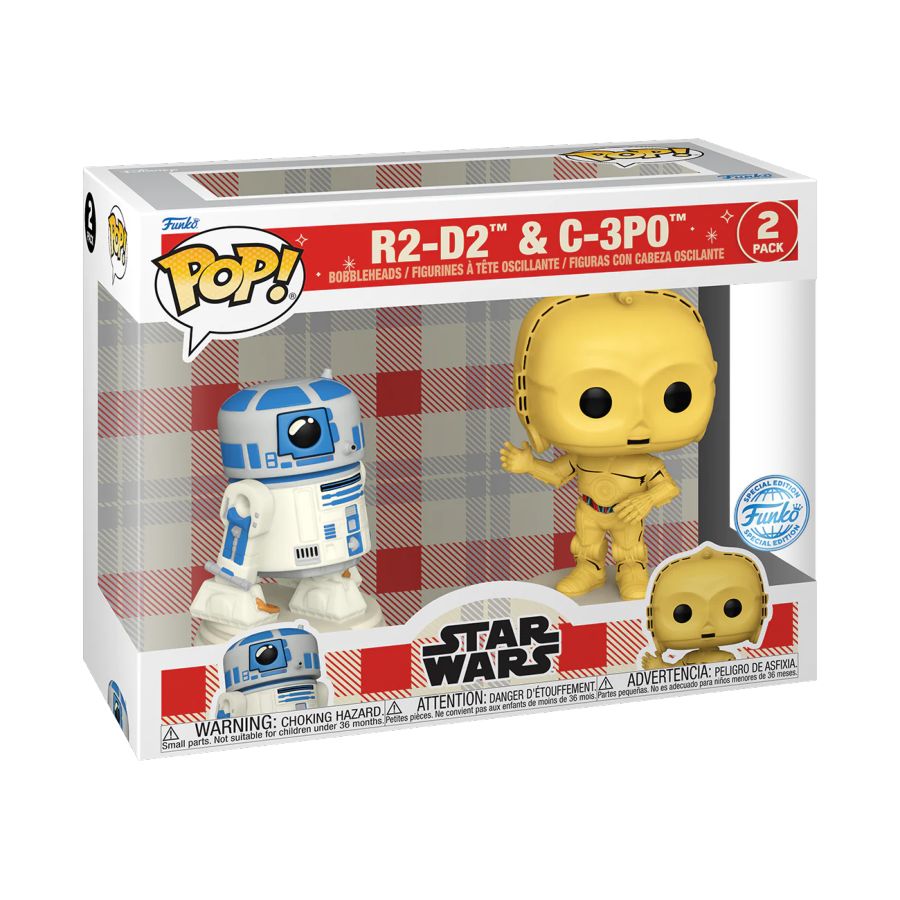 Funko: Star Wars: D100 - R2-D2 & C-3PO Retro Reimagined US Exclusive Pop! 2-Pack