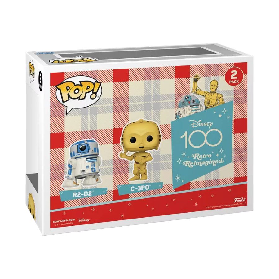 Funko: Star Wars: D100 - R2-D2 & C-3PO Retro Reimagined US Exclusive Pop! 2-Pack