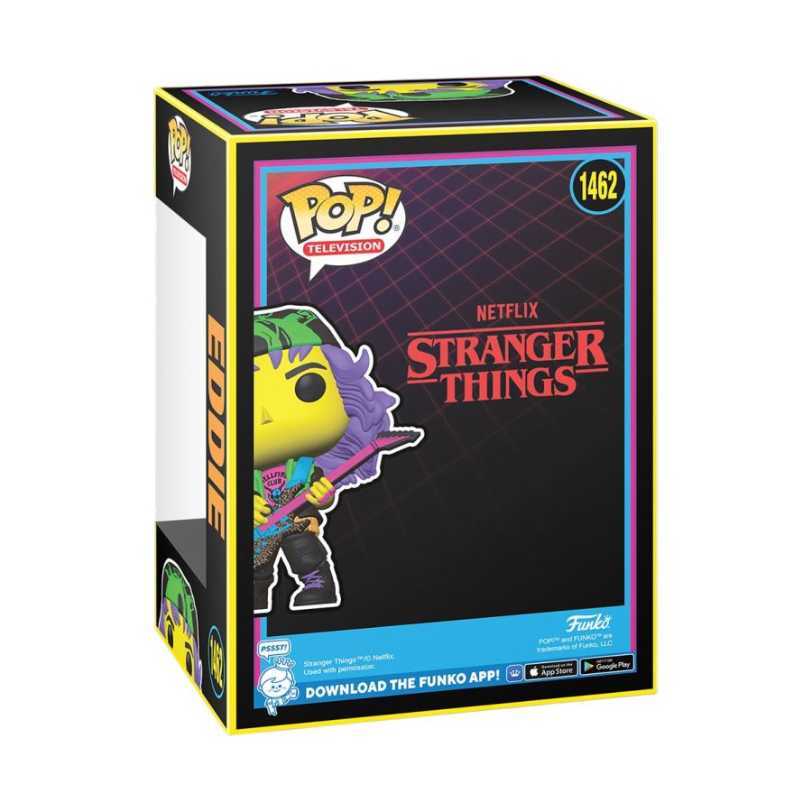 Funko: Stranger Things - Hunter Eddie with Guitar US Exclusive Blacklight Pop! Vinyl