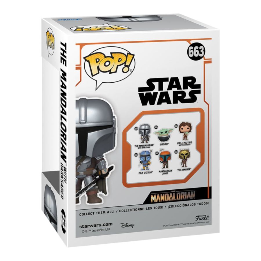 Funko: Star Wars: Mandalorian - Mandalorian with DarkSaber Pop! Vinyl