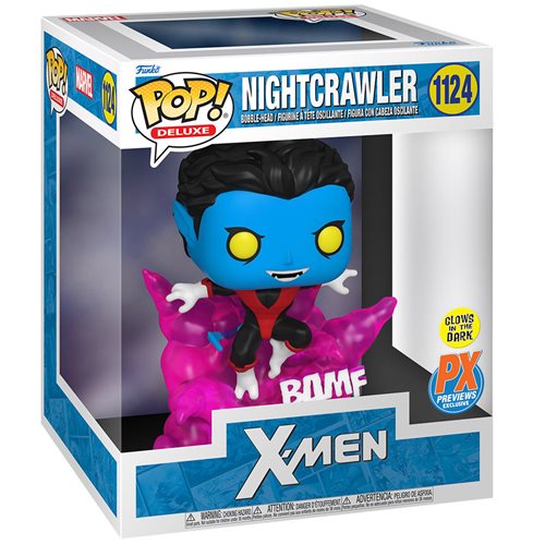 Funko US Exclusive - X-Men Teleporting Nightcrawler Glow-in-the-Dark Deluxe Pop! Vinyl Figure - Previews Exclusive