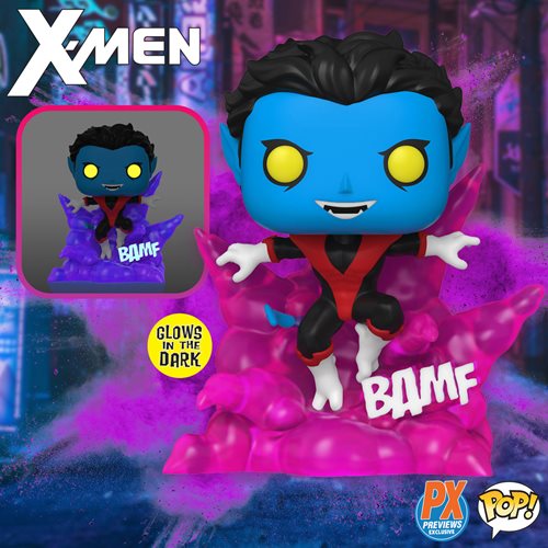 Funko US Exclusive - X-Men Teleporting Nightcrawler Glow-in-the-Dark Deluxe Pop! Vinyl Figure - Previews Exclusive