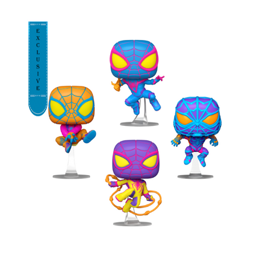 Funko: Miles Morales - Blacklight US Exclusive Pop! Vinyl 4-Pack