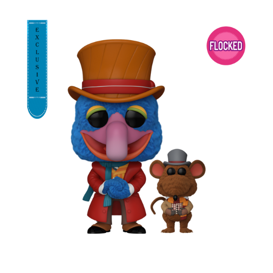 Funko: The Muppet's Christmas Carol - Gonzo with Rizzo US Exclusive Flocked Pop! Vinyl