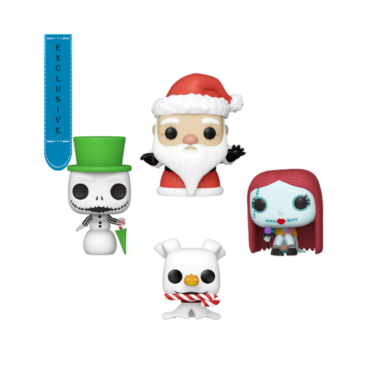 Funko: Nightmare Before Christmas - Tree Holiday US Exclusive Pocket Pop! 4-Pack Box Set