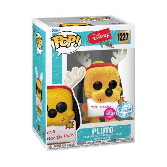 Funko: Disney - Pluto Holiday US Exclusive Flocked Pop! Vinyl