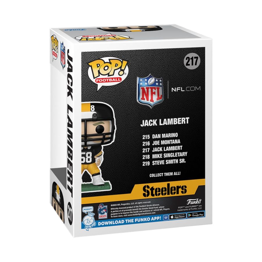 Funko: NFL: Legends - Jack Lambert (Steelers) Pop! Vinyl