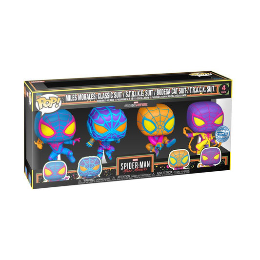 Funko: Miles Morales - Blacklight US Exclusive Pop! Vinyl 4-Pack