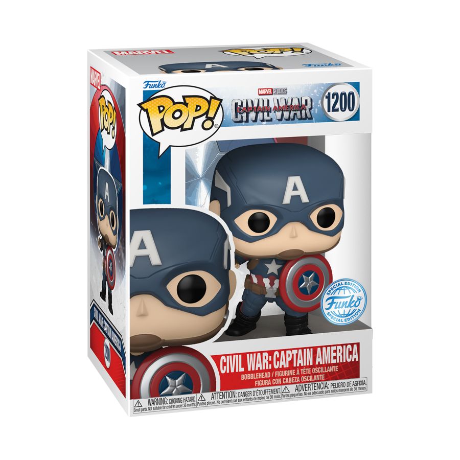 Funko: Captain America 3: Civil War - Captain America US Exclusive Build-A-Scene Pop! Vinyl