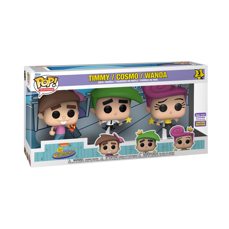 Funko: Fairly Odd Parents - Timmy with Cosmo & Wanda SDCC 2023 US Exclusive Pop! Vinyl 3-Pack