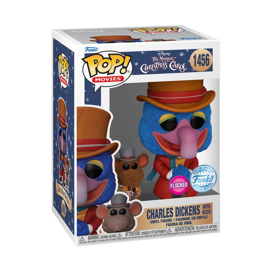 Funko: The Muppet's Christmas Carol - Gonzo with Rizzo US Exclusive Flocked Pop! Vinyl