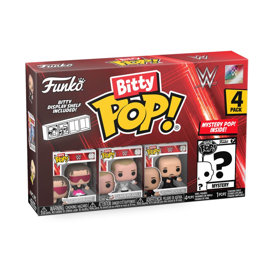 Funko: WWE - Bret Hart Bitty Pop! 4-Pack