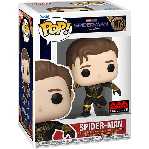 Funko US Exclusive - Spider-Man: No Way Home Unmasked Spider-Man Black Suit Pop! Vinyl Figure - AAA Anime Exclusive