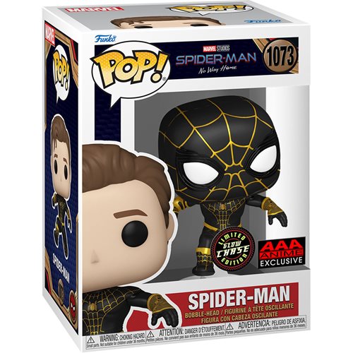 Funko US Exclusive - Spider-Man: No Way Home Unmasked Spider-Man Black Suit Pop! Vinyl Figure - AAA Anime Exclusive